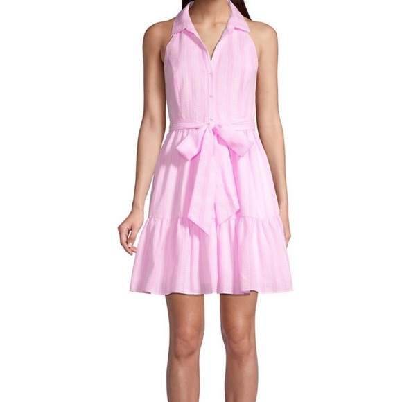 Lilly Pulitzer Trisha Pink Seersucker Dress NWT 0 - Picture 2 of 16